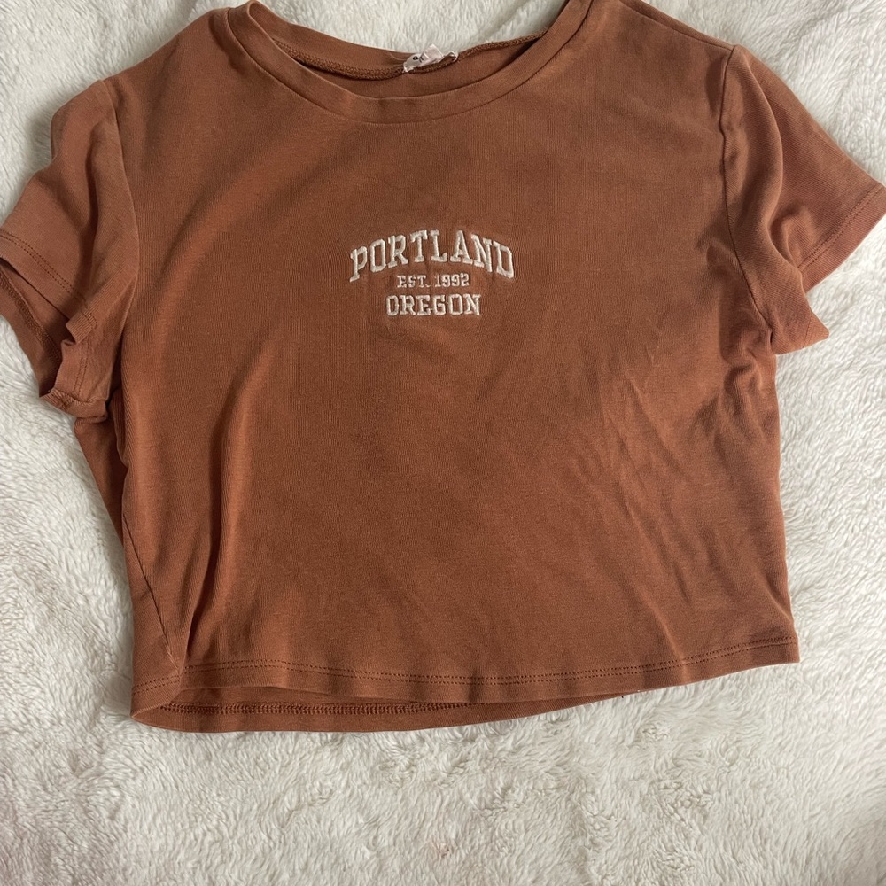 Garage Brown Portland Crop Top